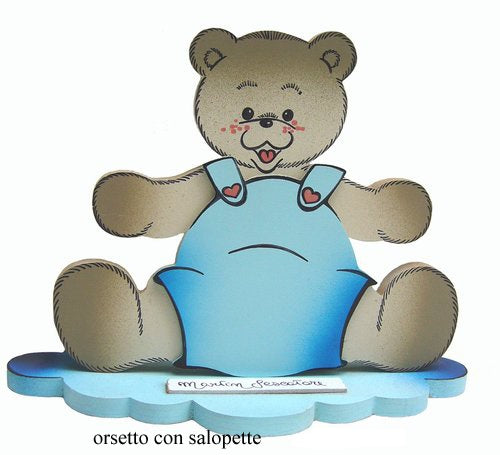 lumetto orsetto salopette celeste